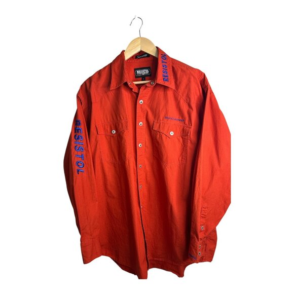 Resistor Rodeo Gear “best all-around” Marketing Branded Men’s Snap button Size L - Picture 1 of 10